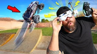 Will It Drive with Virtual Reality VR Goggles? Crazy RC CAR MOD!