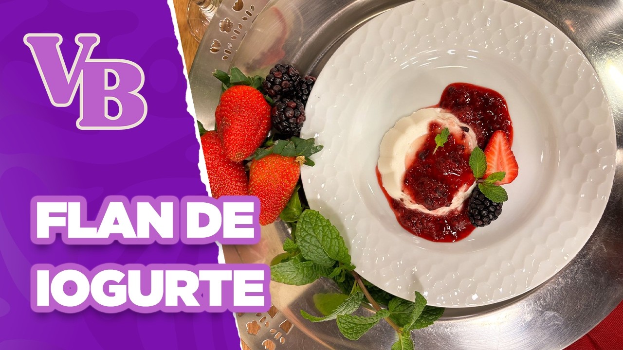 FLAN de iogurte com COCO FIT e GELEIA DE FRUTAS VERMELHAS - Você Bonita (06/09/2024)