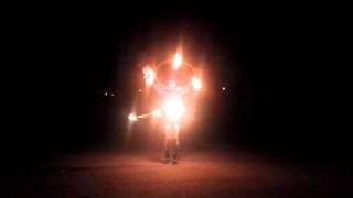 Double Fire Hula Hoops and Fire Poi