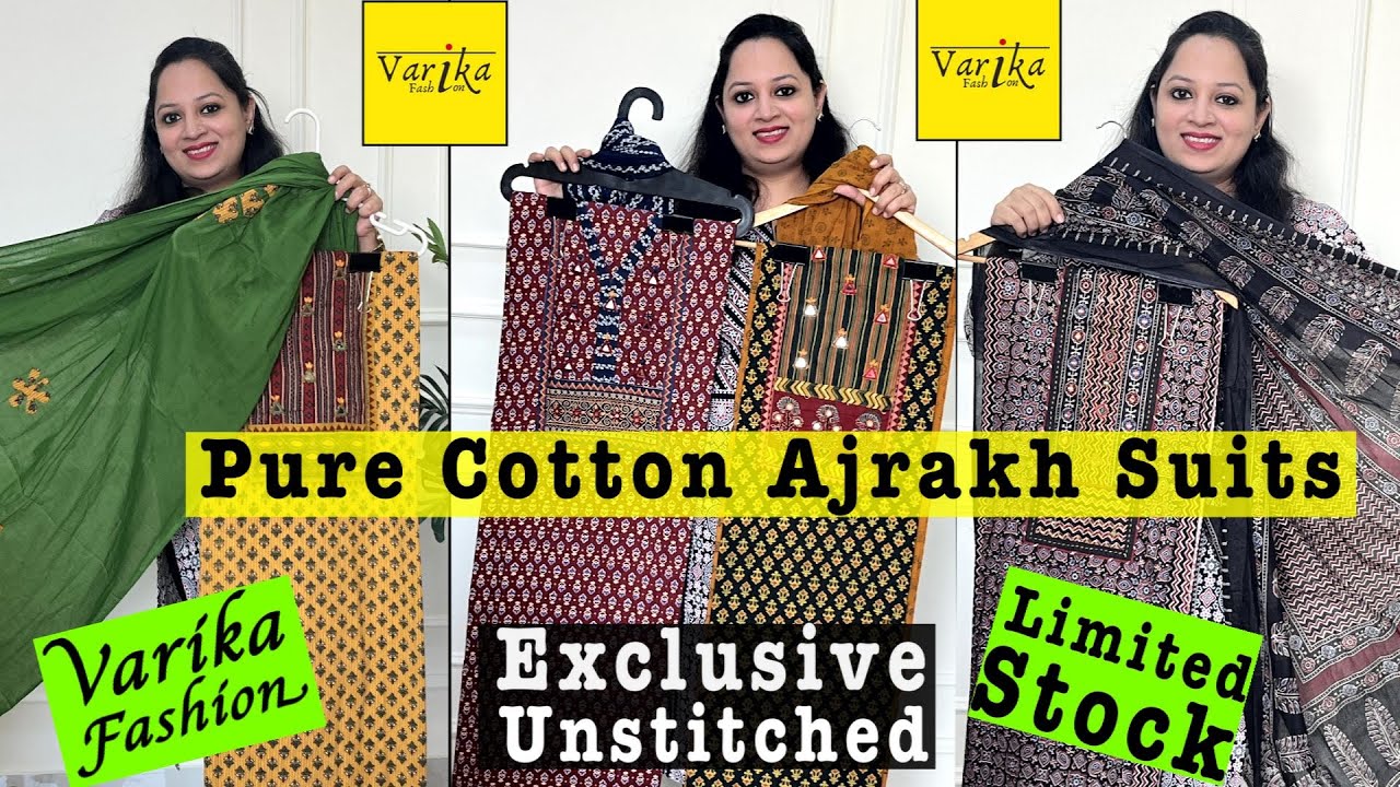 Ajrakh Suits Havi Modal Silk Ajrakh Hand Block Print Nechral Deying panel  Silk 3 Pice Suits Top 2.5 Dupatta With Zari Pallu 2.5 Bota... | Instagram