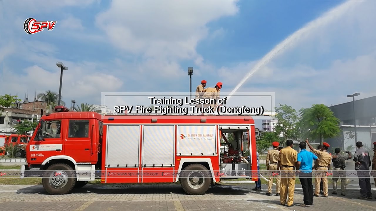 Training Lesson of SPV Fire Fighting Truck (Dongfeng) - YouTube