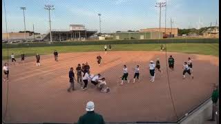 Mathis High School softball coach tackles Taft High School player; brawl screenshot 4