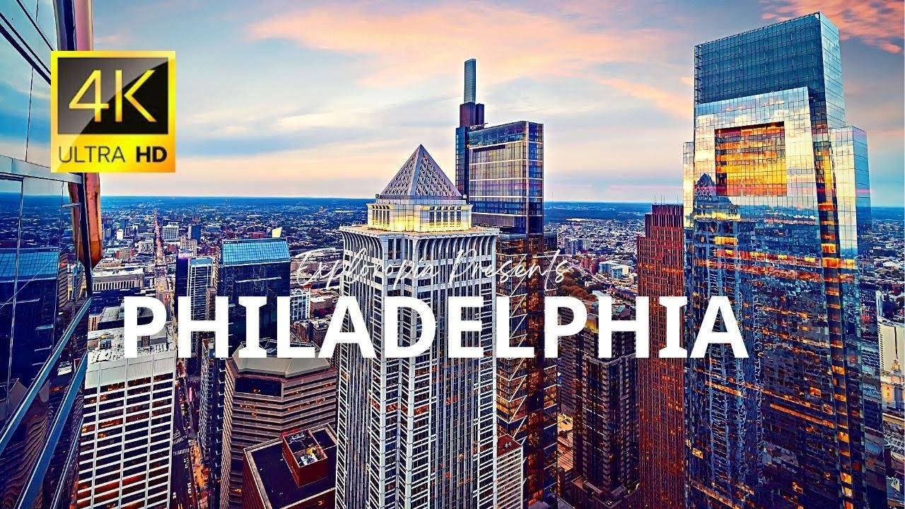 Philadelphia City, USA 🇺🇸 in 8K ULTRA HD HDR 60FPS by Drone