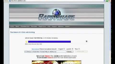 How To Upload Your Files Into Rapidshare