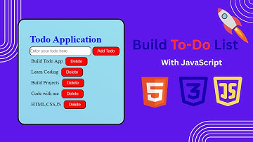 How To Create To-Do List App Using HTML CSS And JavaScript | Todo List Application