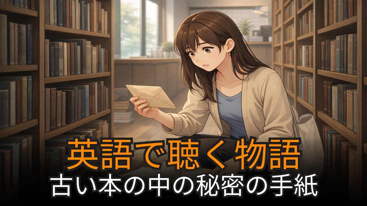 英語リスニング練習｜初心者のための英語物語：古い本の中의秘密の手紙 🔥