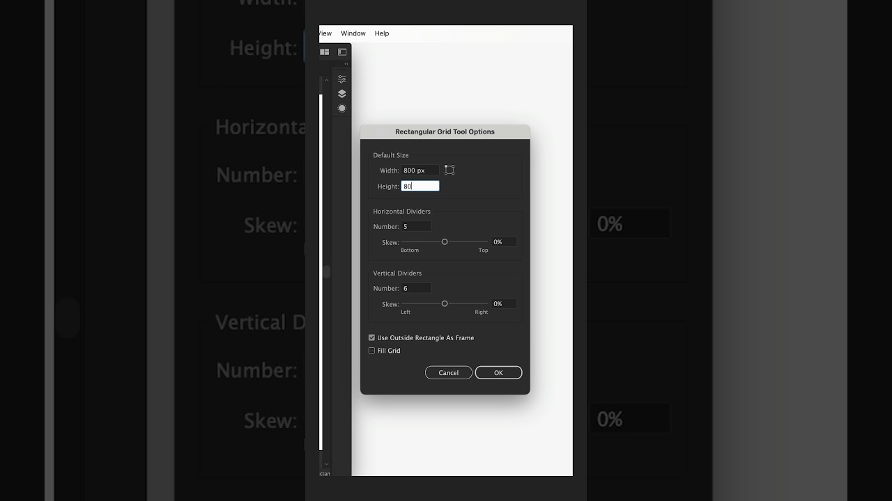 Rectangular Grid Tool in Adobe Illustrator