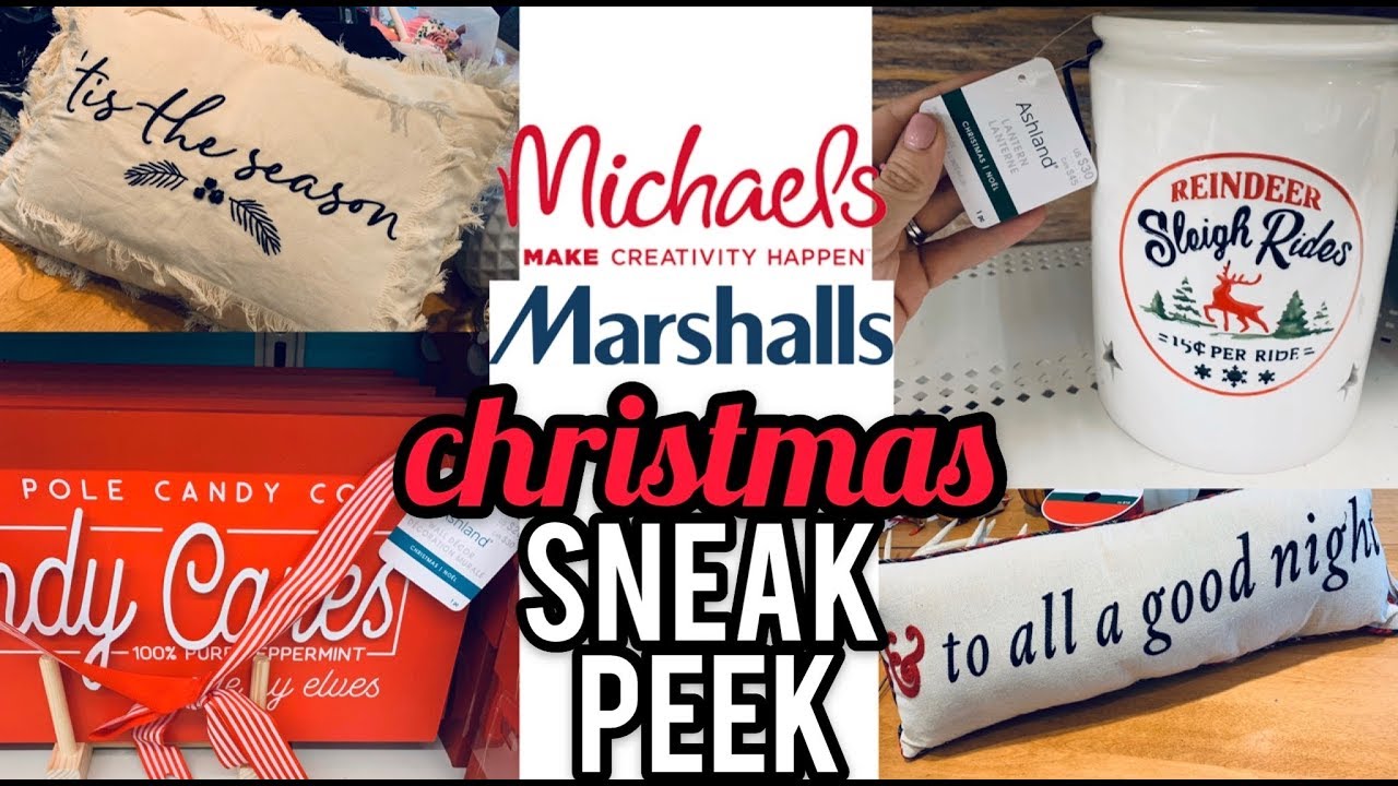 MICHAELS CHRISTMAS 2019 SNEAK PEEK Shop With Me Michaels & Marshalls
