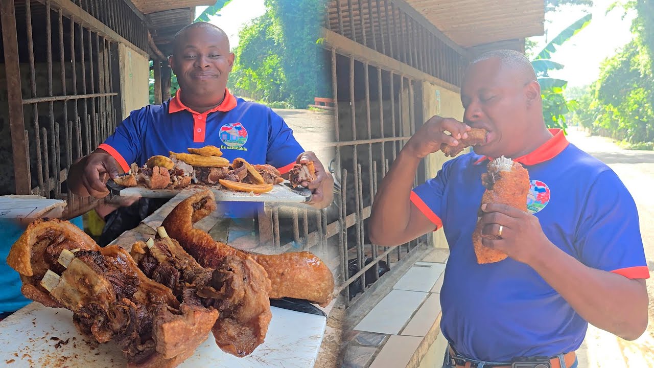 probando los mejores chicharones del mamey