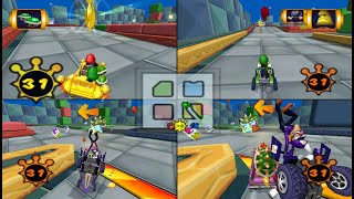 Mario Kart Double Dash!!: Shine Thief: Block City 4 player Netplay 60fps