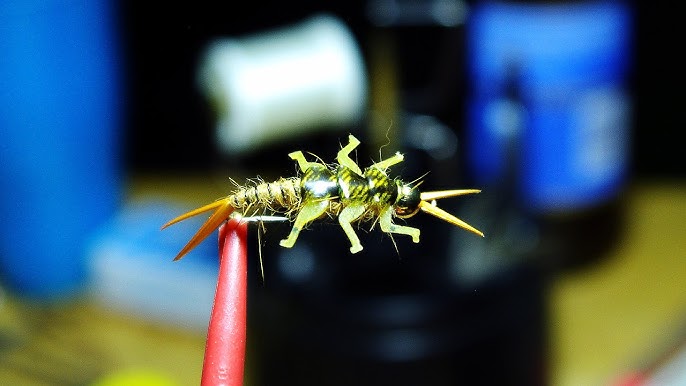 Golden Stone Fly with Lively Legz, Holsinger's Fly Shop 