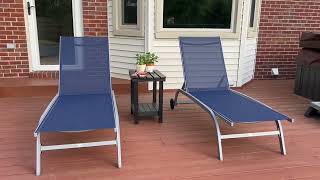 Domi Outdoor Living Chaise Lounge Review  - Navy Blue