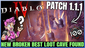 Diablo 4 - Get 80 Legendaries & 70 MILLION XP Per Hour - New BEST Post Patch Loot Cave Found Guide!