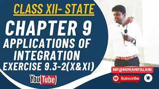 12th State Mathematics| Chapter 9- Applications of Integration- Exercise 9.3-2(x&xi)| In Tamil
