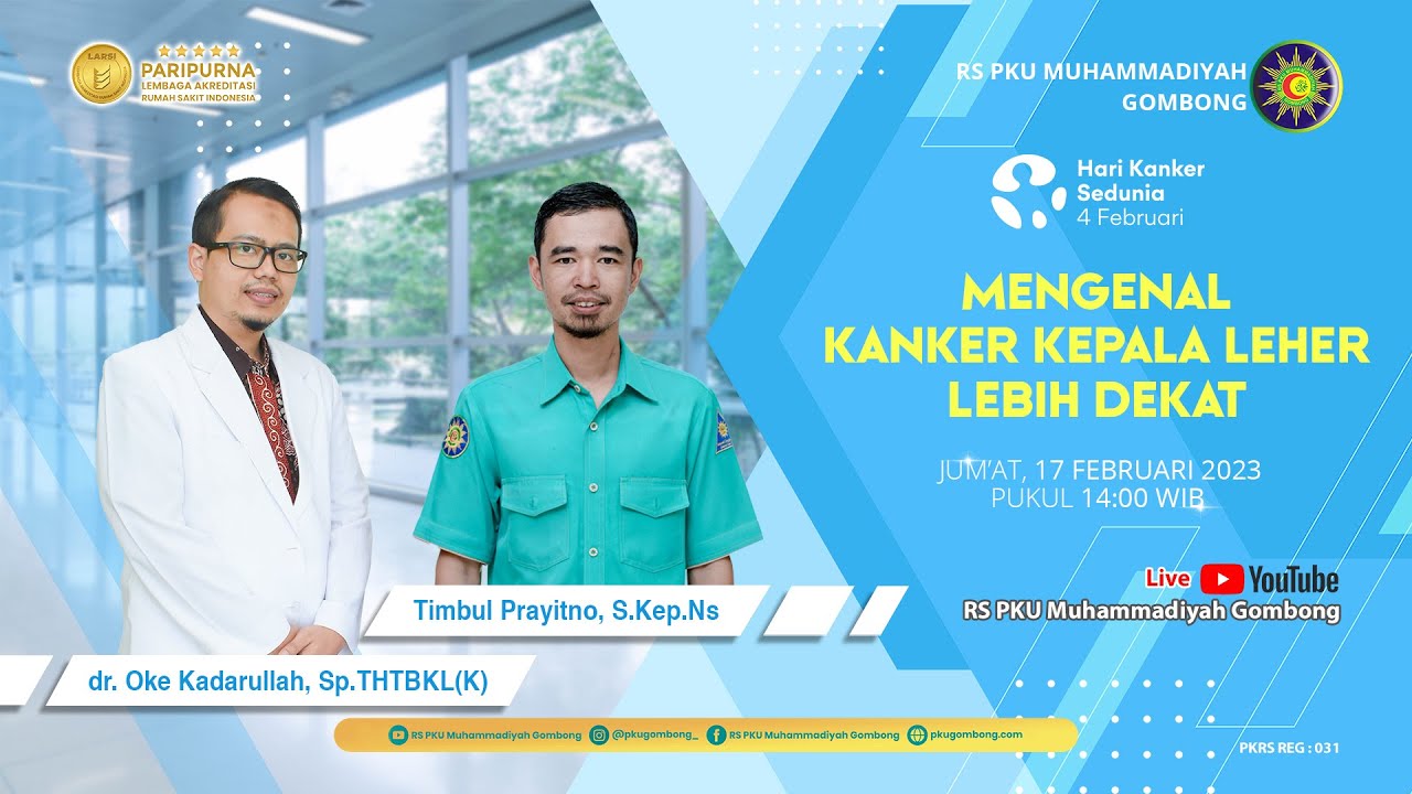 MENGENAL KANKER KEPALA DAN LEHER LEBIH DEKAT | LIVE PODCAST RS PKU MUHAMMADIYAH GOMBONG