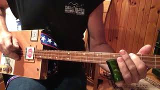 Running down a dream easy beginner Tom Petty lesson on Cigar Box Guitar