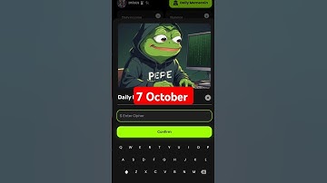 Memes Daily Memecoin Cipher code Daily Cipher Code 7 October| #memes #combo #airdrop