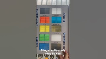 Bảng màu tấm Polycarbonate rỗng Taiwan, hàng có sẵn. KT: 2m1 x 5m8 #bảngmàutấmPolycarbonaterỗng