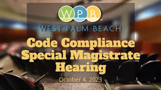 Code Compliance Special Magistrate Hearing October 4 2023