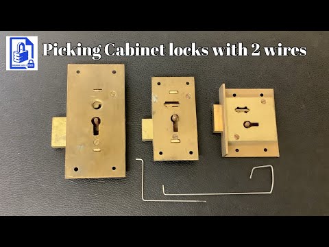 452. Picking basic Cabinet Wardrobe Cupboard Desk Drawer Lever Locks - Pick them open with 2 wires