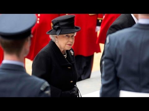 Film backdrop image for The Queen and politicians arrive for Margaret Thatcher's funeral (2013)