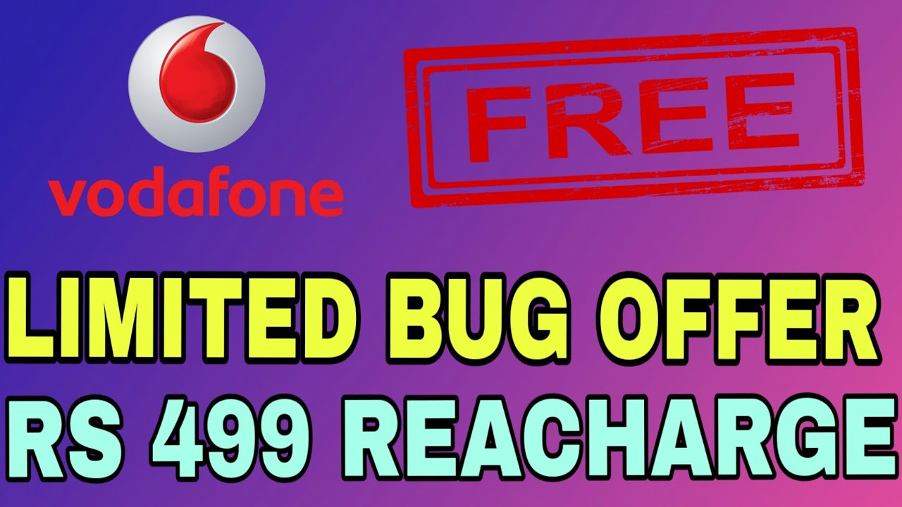 (Vodafone maha bug) //Free rs 39 me 499 recharge!! Limited time bug// By solution of dada!!