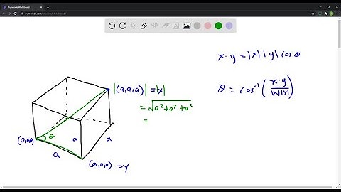Find the angle between a diagonal of a cube and one of its edges.