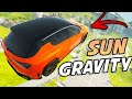 Jumping Cars On Car Jump Arena With Different GRAVITY SETTINGS! Low Gravity Crashes! - BeamNG Drive