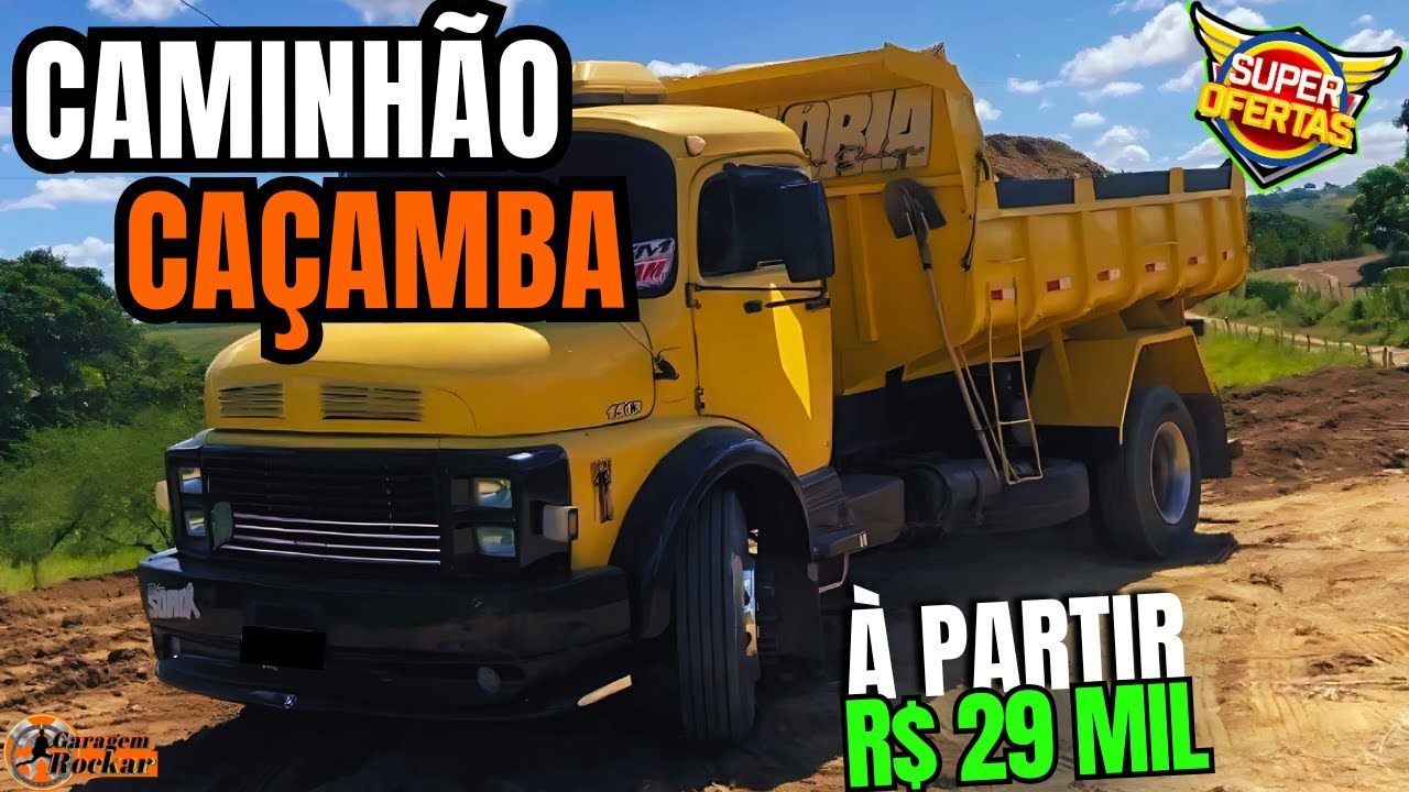 CAMINHÃO CAÇAMBA QUALIFICADO TOCO e TRUCK 1513 D60 1620 à PARTIR de 29 MIL #caçamba #mb1620 #mb1513