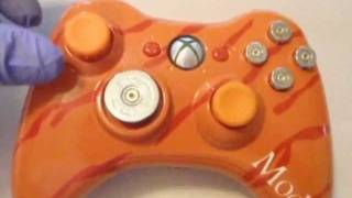 Custom Modded Orange Tiger Stripe XBOX Controller