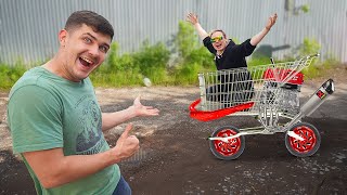 видео: Сделали Автомобиль из Магазинной ТЕЛЕЖКИ и испытали её на бездорожье! картинка: Сделали Автомобиль из Магазинной ТЕЛЕЖКИ и испытали её на бездорожье!