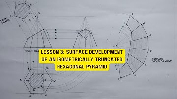 How to Draw Surface Development of Truncated hexagonal Pyramid_ Lesson 3 #development #drawing