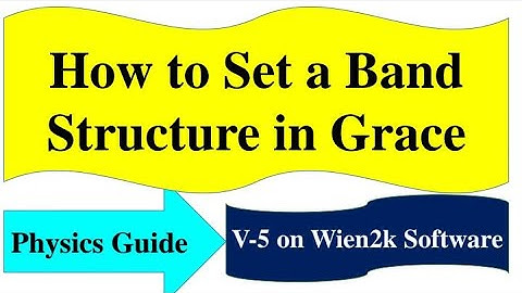 Band Structure Setting in Grace File l Wien2k Videos l Physics Guide
