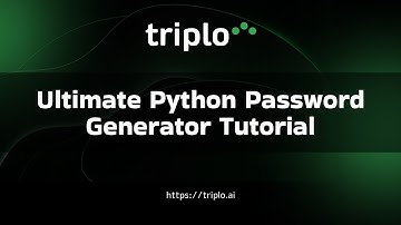Building a Password Generator with Triplo AI! 🔐🔒 | Python Tutorial