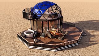 glamping pod geodesic dome PETRA