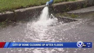 City of Rome cleaning up after floods