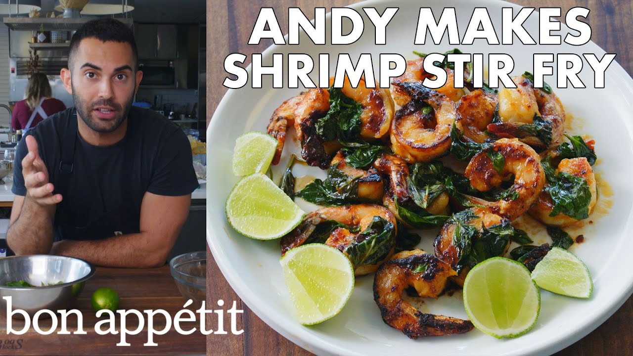 Andy Makes Shrimp and Basil Stir Fry   From the Test Kitchen   Bon Apptit