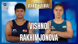 Ashvini VISHNOI (IND) vs. Mukhayyo RAKHIMJONOVA (UZB) | U17 WORLD CHAMPIONSHIPS | WW 65Kg Finals