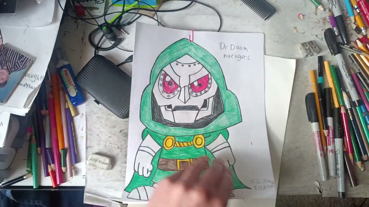 Draw book part 26 Dr doom and black adam