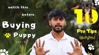 10 Important Things to Know Before Getting a Puppy | New Puppy Buying Tips | Chatty Rotty [IN TAMIL]