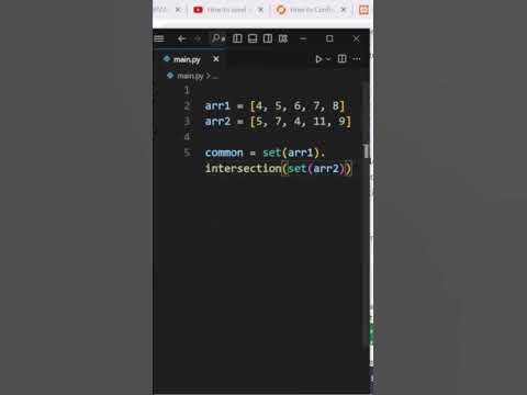 How To Find Common Elements in 2 Array #python #programming #coding # ...