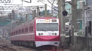 (4K) 2213次 京急電鐵彩繪列車EMU701 EMU702停靠樹林車站