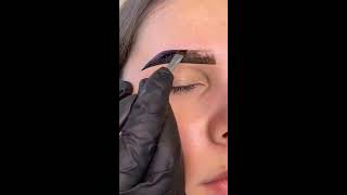 تاتو الحواجب صبغ بطريقة إحترافية 😍 micro_blading