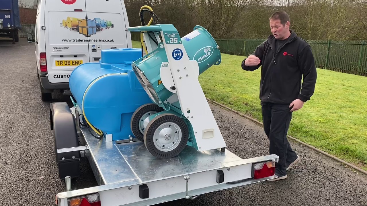 Bespoke 1125 litre water bowser on a highway towable twin axle trailer C/W customers dust cannon