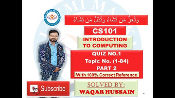 CS101 quiz no 1 solution by taleemi markaz part 2