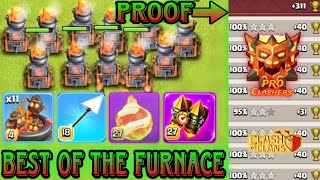 Best Furnace Strategy For TH 18. Fireball+Back Pack+Sui RC+Mass Furnace Dominant In Legend League. 👇