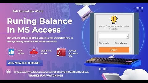 How to use Running Balance in MS Access |debit credit access database |running sum |dsum |access