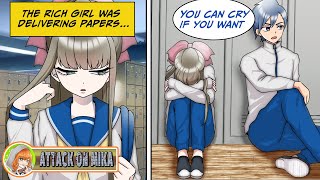 The Rich Girl Was Delivering Newspapers... I Saw Her Crying And... Manga Dub