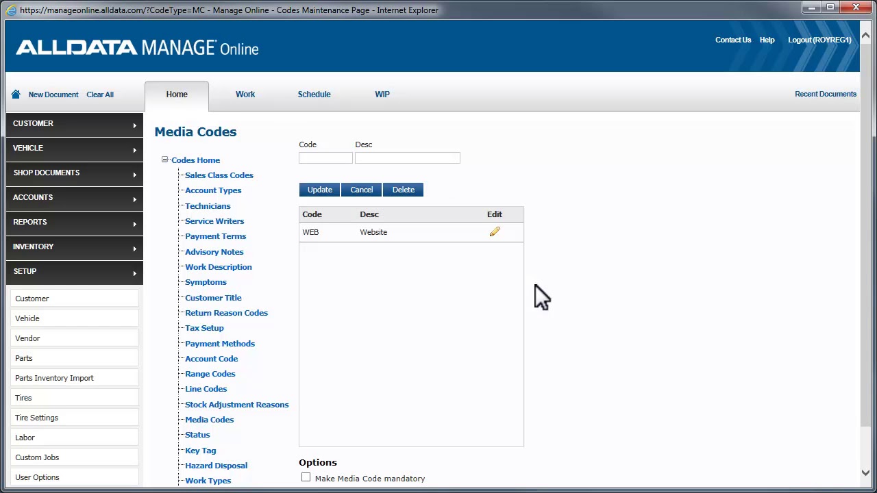 Manage Online Setup: Reminder Types & Media Codes - YouTube