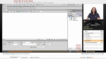 "Insert Bar & Insert Menu" | Dreamweaver CS6 with Educator.com